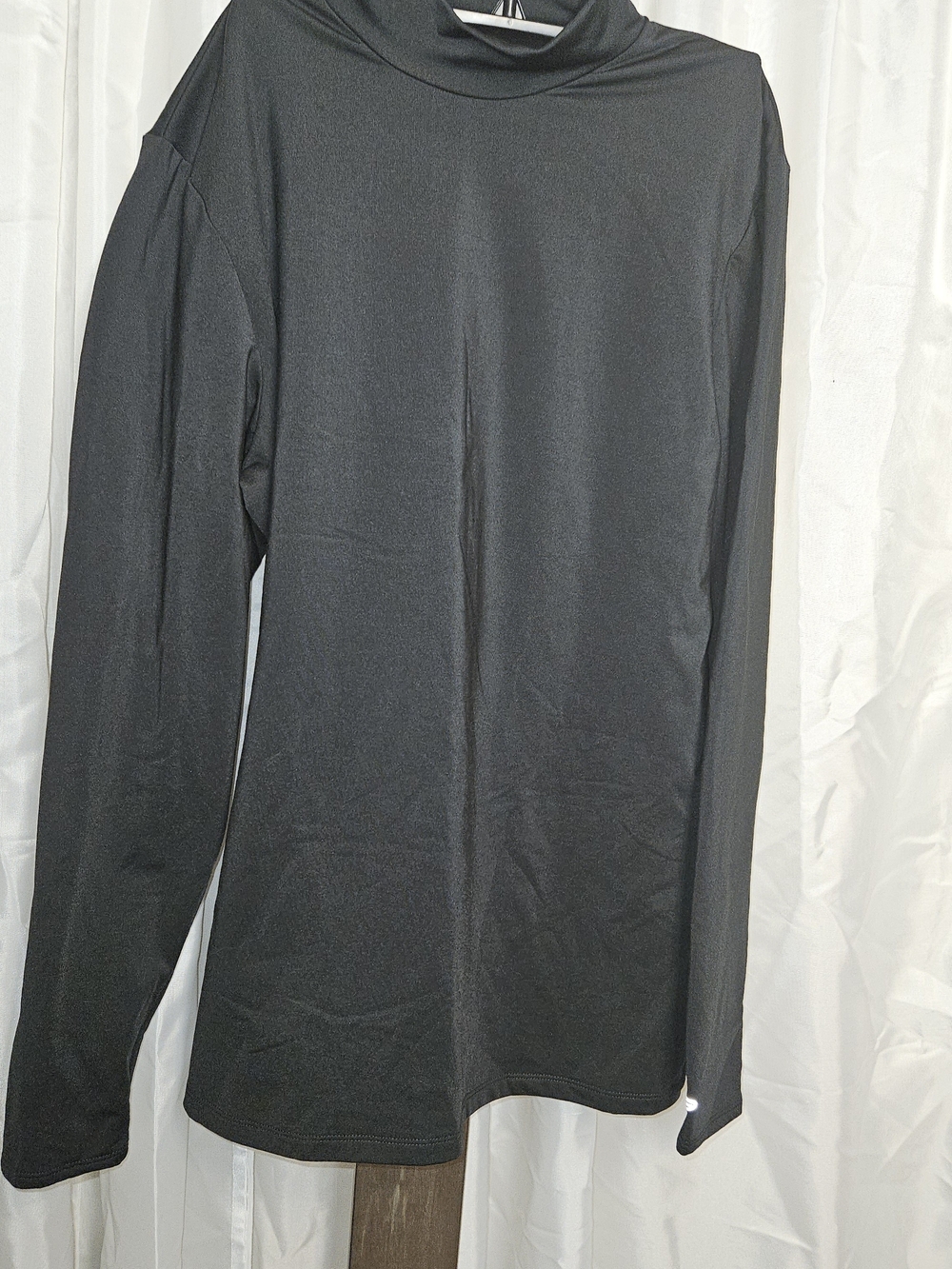 C9 by Champion Black Long-Sleeve Mock Neck Fleece Lined Top- XL